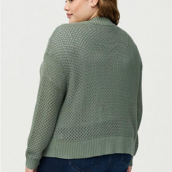 Torrid Sage Green Knit Cardigan - Picture 2 of 6